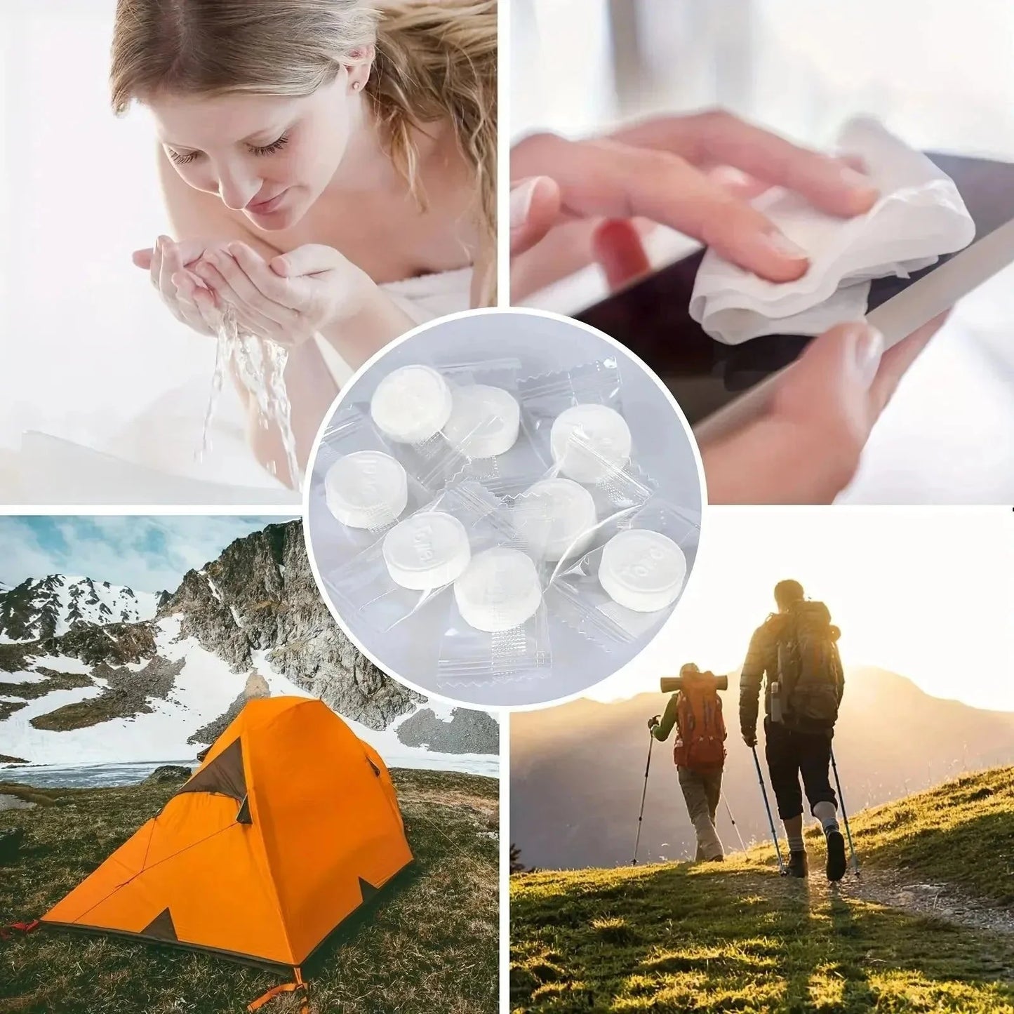 Portable Compressed Towels – 20/50pcs Disposable Face & Hand Wipes