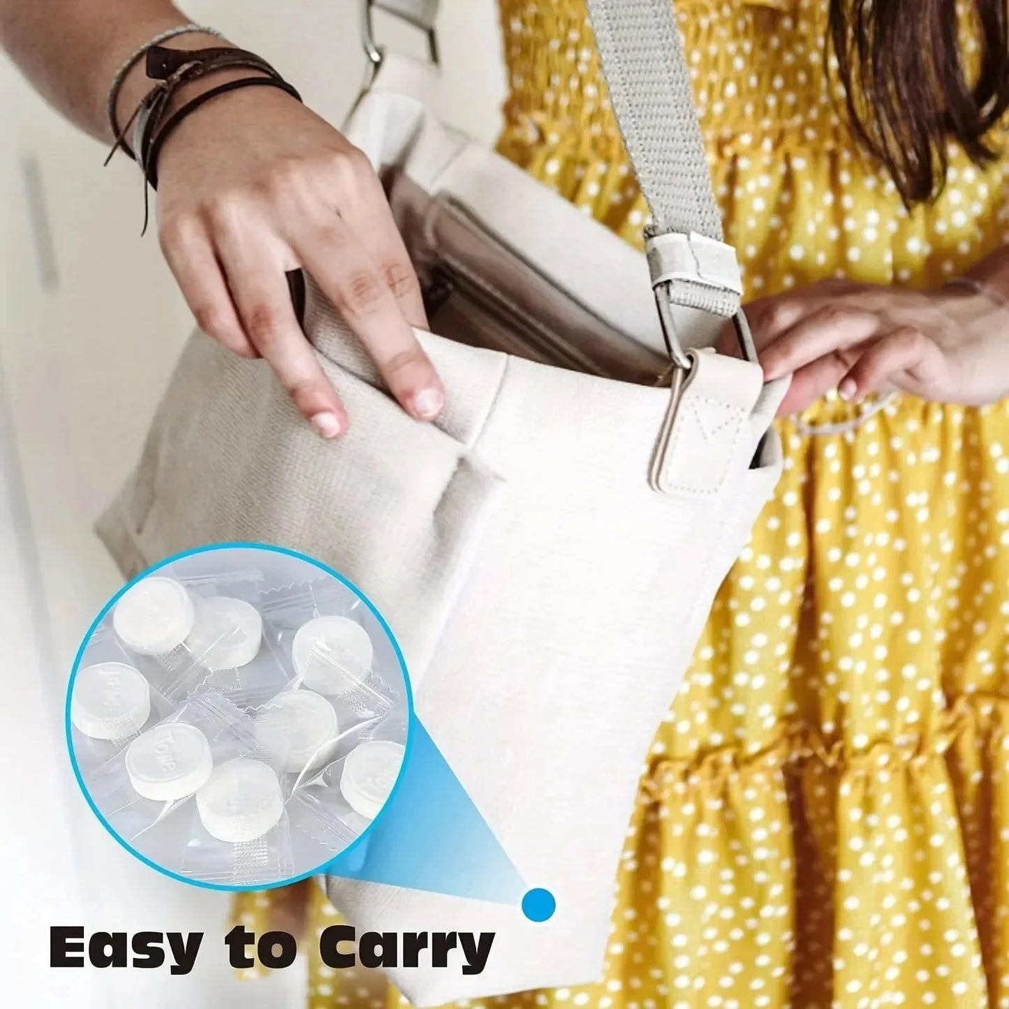 Portable Compressed Towels – 20/50pcs Disposable Face & Hand Wipes