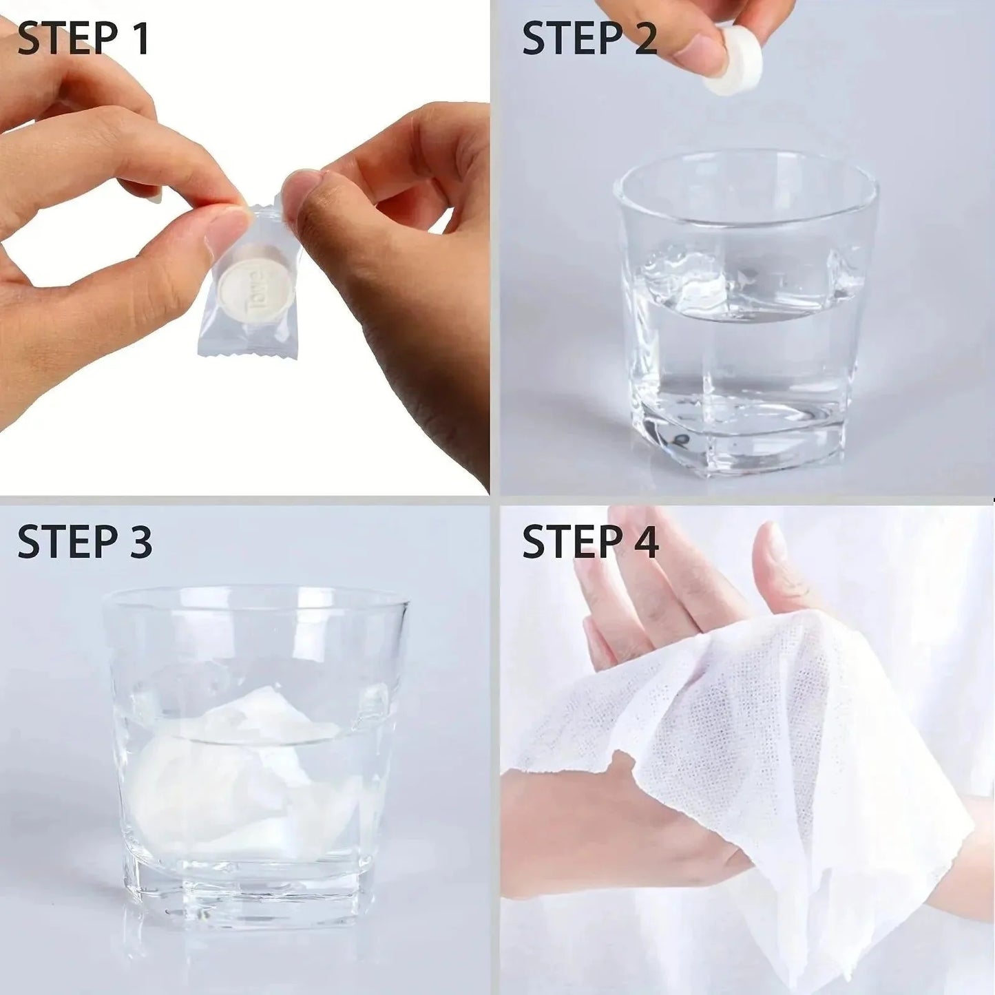 Portable Compressed Towels – 20/50pcs Disposable Face & Hand Wipes