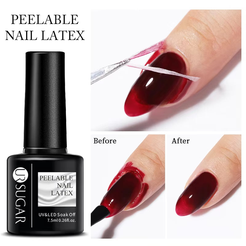 7.5Ml Champagne Gold Reflective Gel Nail Polish Bright Sparkling Glitter French Semi Permanent Nail Painting UV Gel