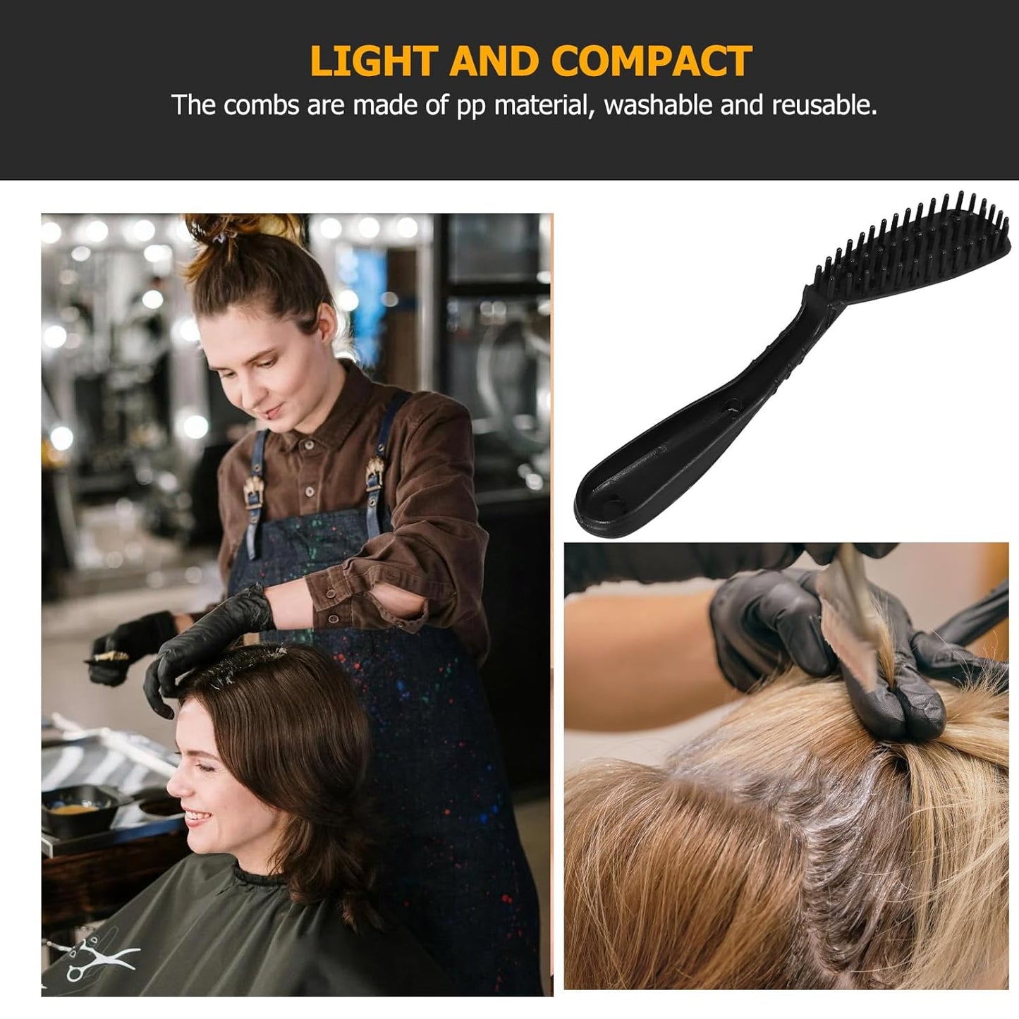 6-Piece Hair Coloring Set - Coloring Combs, Balayage Brush & Applicator