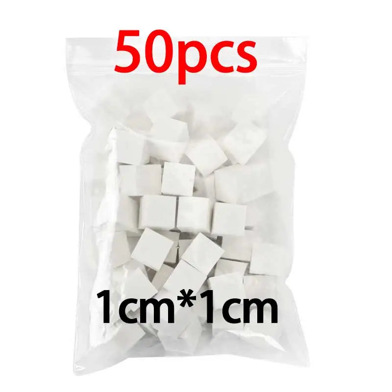 50pcs Square Nail Art Sponges & Grab Pen Set – Gradient Nail Brush for Gel Polish Design