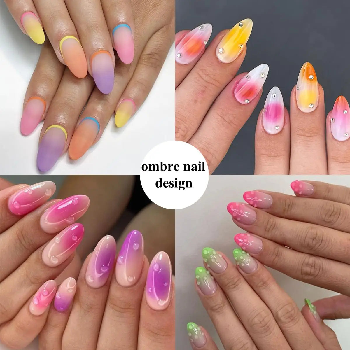 50pcs Square Nail Art Sponges & Grab Pen Set – Gradient Nail Brush for Gel Polish Design